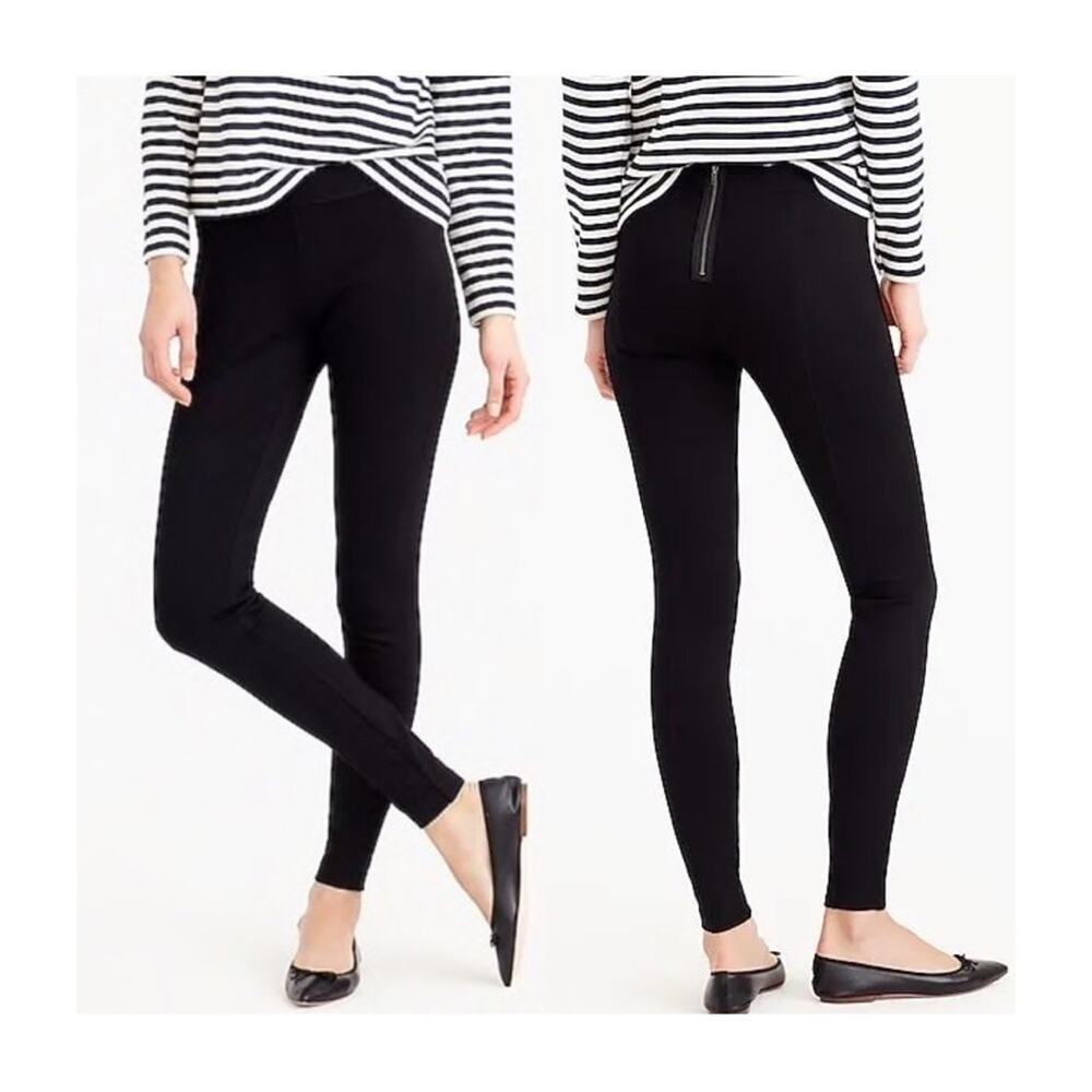 J. Crew Black Pixie Pant with Back Zip Sz 2R